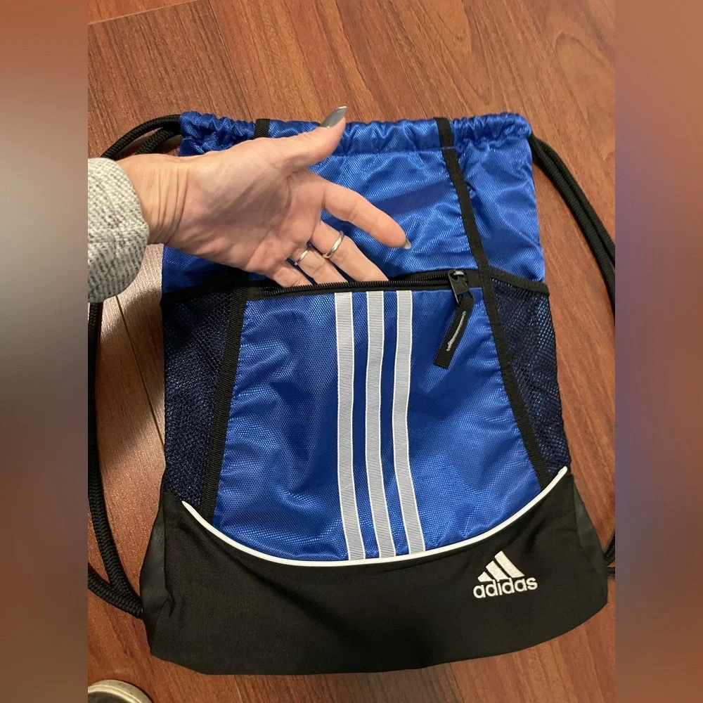 Adidas Alliance II Sackpack Royal Blue backpack multiple pockets zipper pocket
